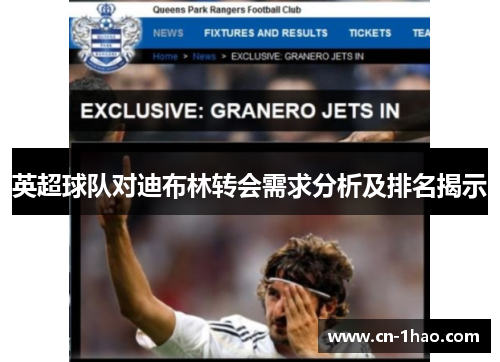 英超球队对迪布林转会需求分析及排名揭示