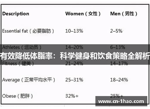有效降低体脂率：科学健身和饮食策略全解析