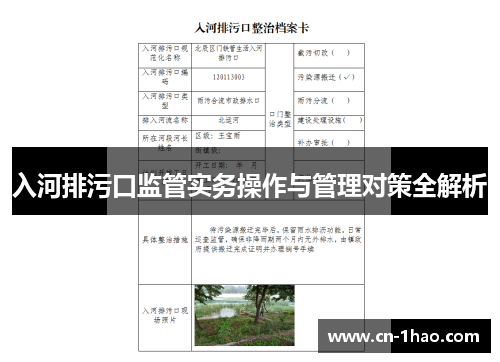 入河排污口监管实务操作与管理对策全解析